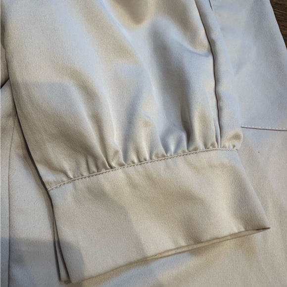 Zara Beige Satin Cargo Joggers Pants - Picture 2 of 6